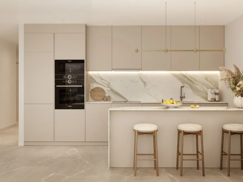 Апартаменты с видом на панораму Бенидорма в Finestrat, Alicante