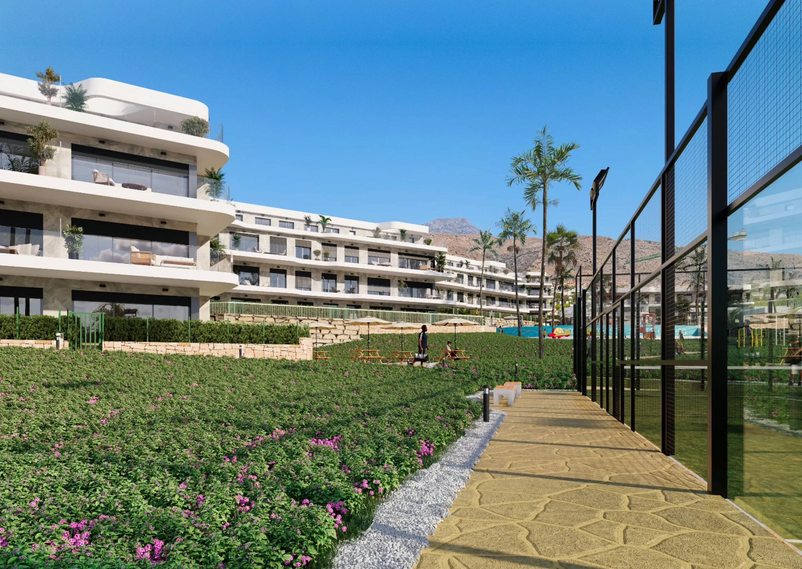 Апартаменты с видом на панораму Бенидорма в Finestrat, Alicante