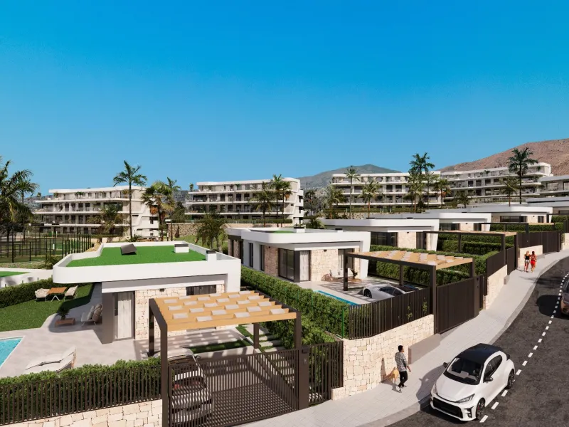 Апартаменты с видом на панораму Бенидорма в Finestrat, Alicante