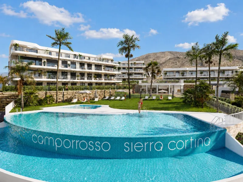 Апартаменты с видом на панораму Бенидорма в Finestrat, Alicante