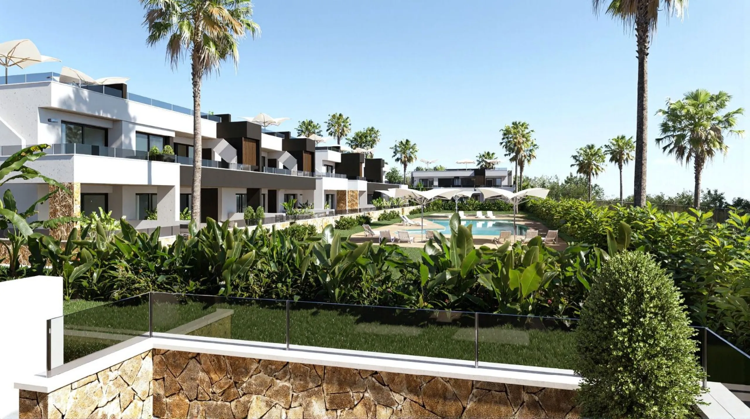 Bungalows con jardín o solárium en Ciudad Quesada, Alicante