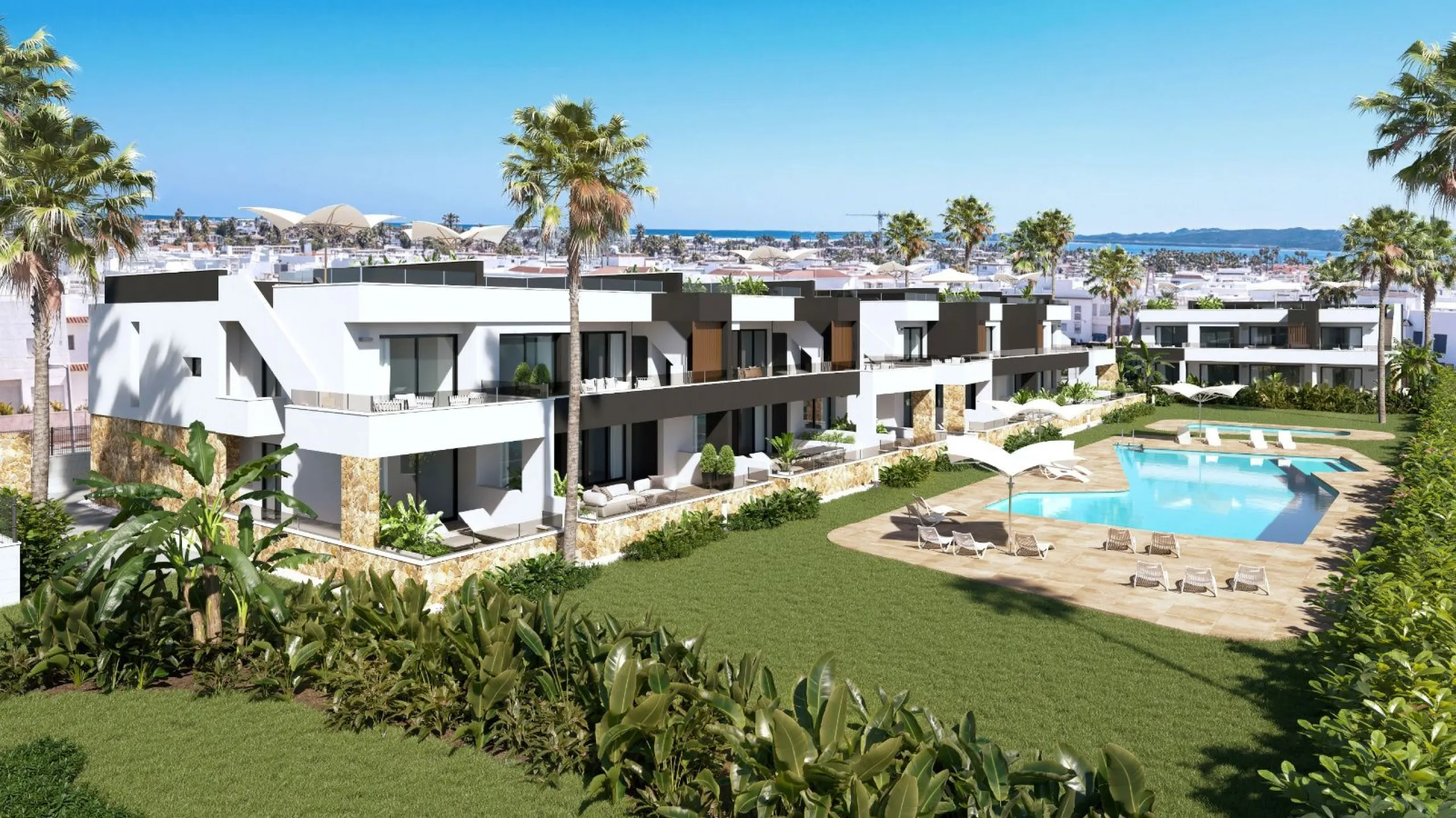 Bungalows con jardín o solárium en Ciudad Quesada, Alicante
