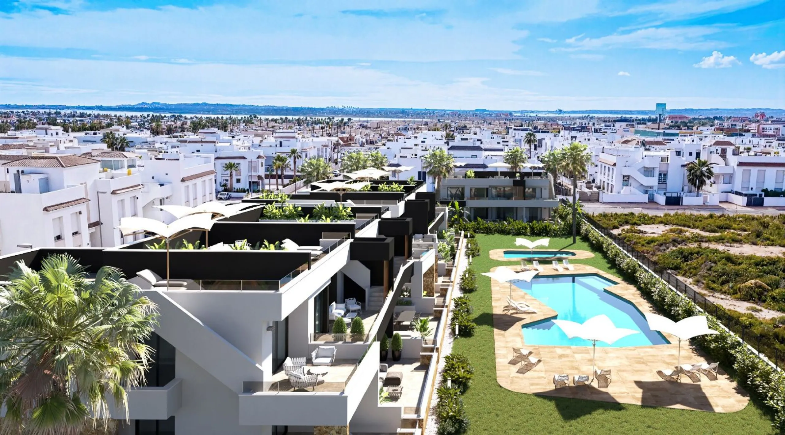 Bungalows con jardín o solárium en Ciudad Quesada, Alicante