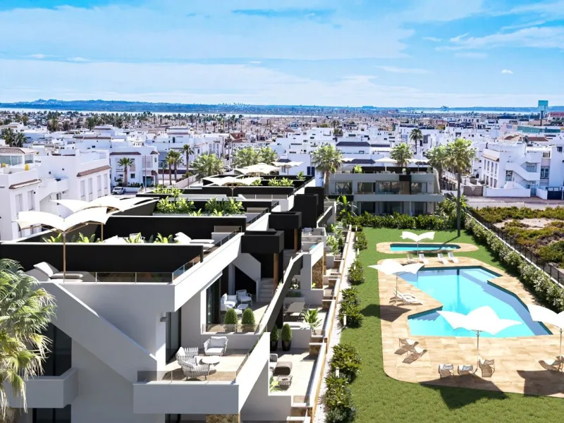 Bungalows con jardín o solárium en Ciudad Quesada, Alicante