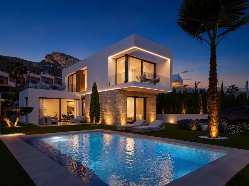 Современное шале с собственным бассейном в Finestrat, Alicante