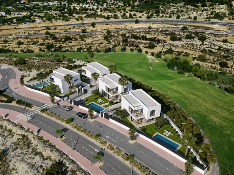 Современное шале с собственным бассейном и видом на море в Finestrat, Alicante