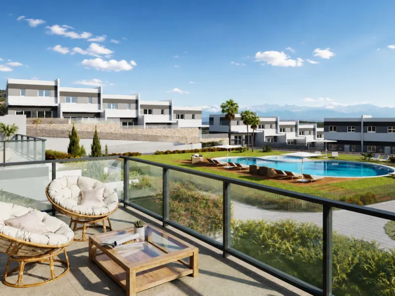 Современный таунхаус с собственным садом и видом на море в Finestrat, Alicante