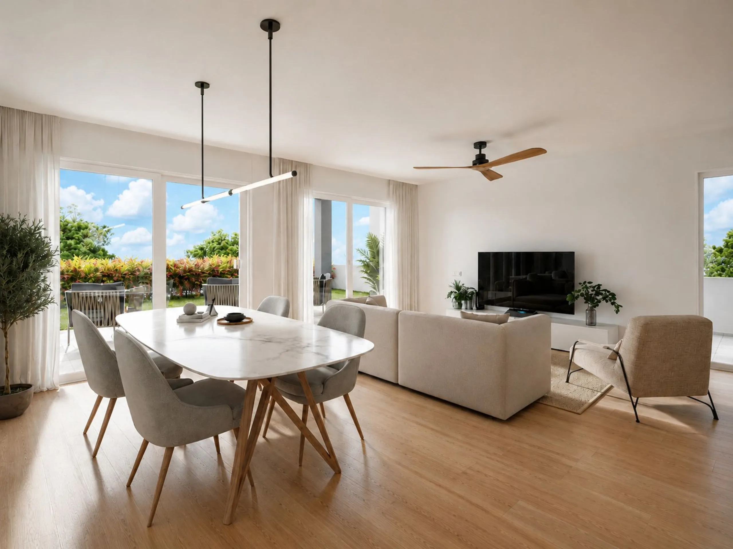 Современный таунхаус с собственным садом и видом на море в Finestrat, Alicante