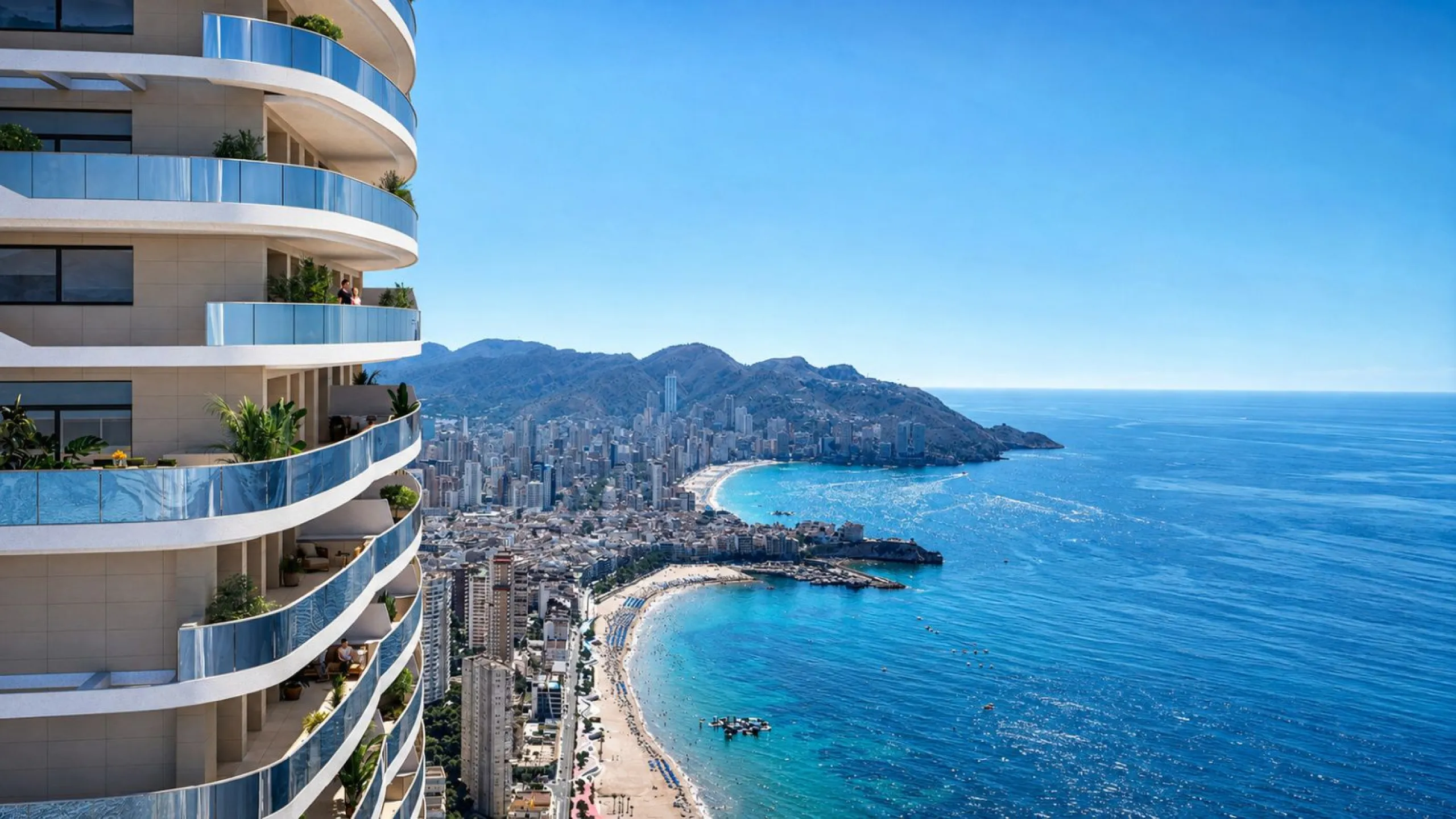 Spectacular Apartments in an Exclusive Building with Panoramic Mediterranean Views in Benidorm, Alicante