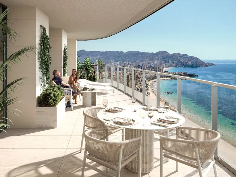 Spectacular Apartments in an Exclusive Building with Panoramic Mediterranean Views in Benidorm, Alicante