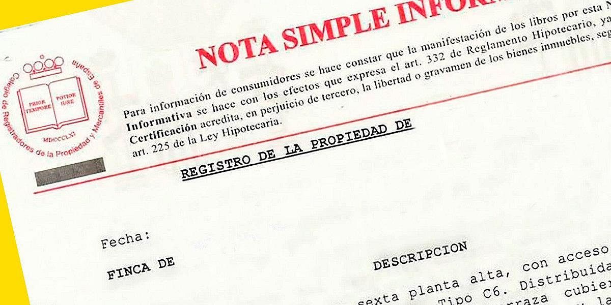 Nota Simple in Spanien