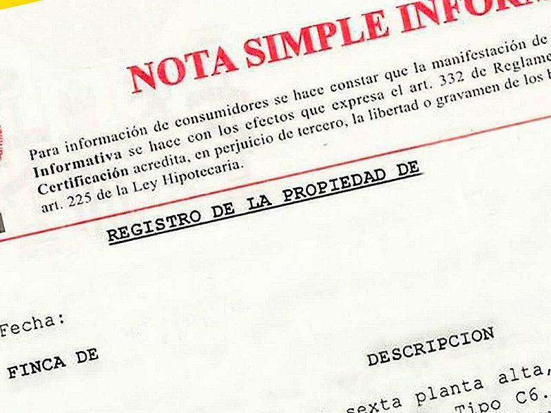 Nota Simple in Spanien