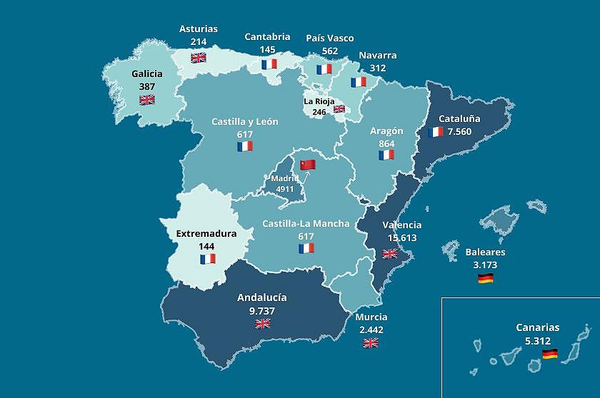 Wo Ausländer Immobilien in Spanien kaufen