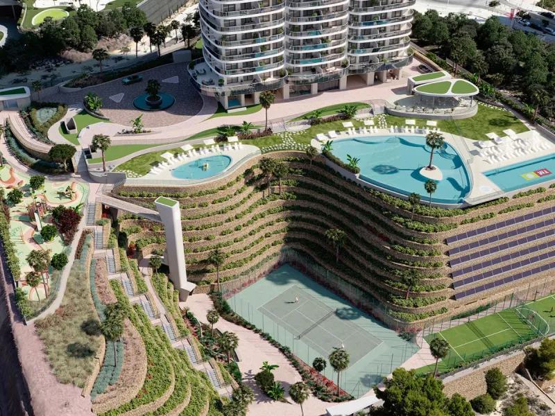 Espectaculares apartamentos en un exclusivo edificio con vistas panorámicas al Mediterráneo en Benidorm, Alicante
