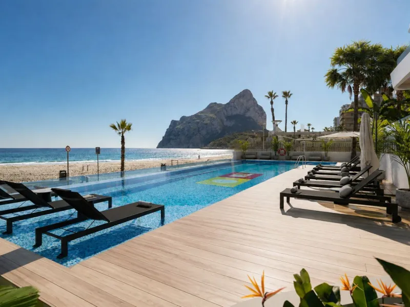 Modern Frontline Beach Apartments with Views of the Peñón de Ifach in Calpe, Alicante