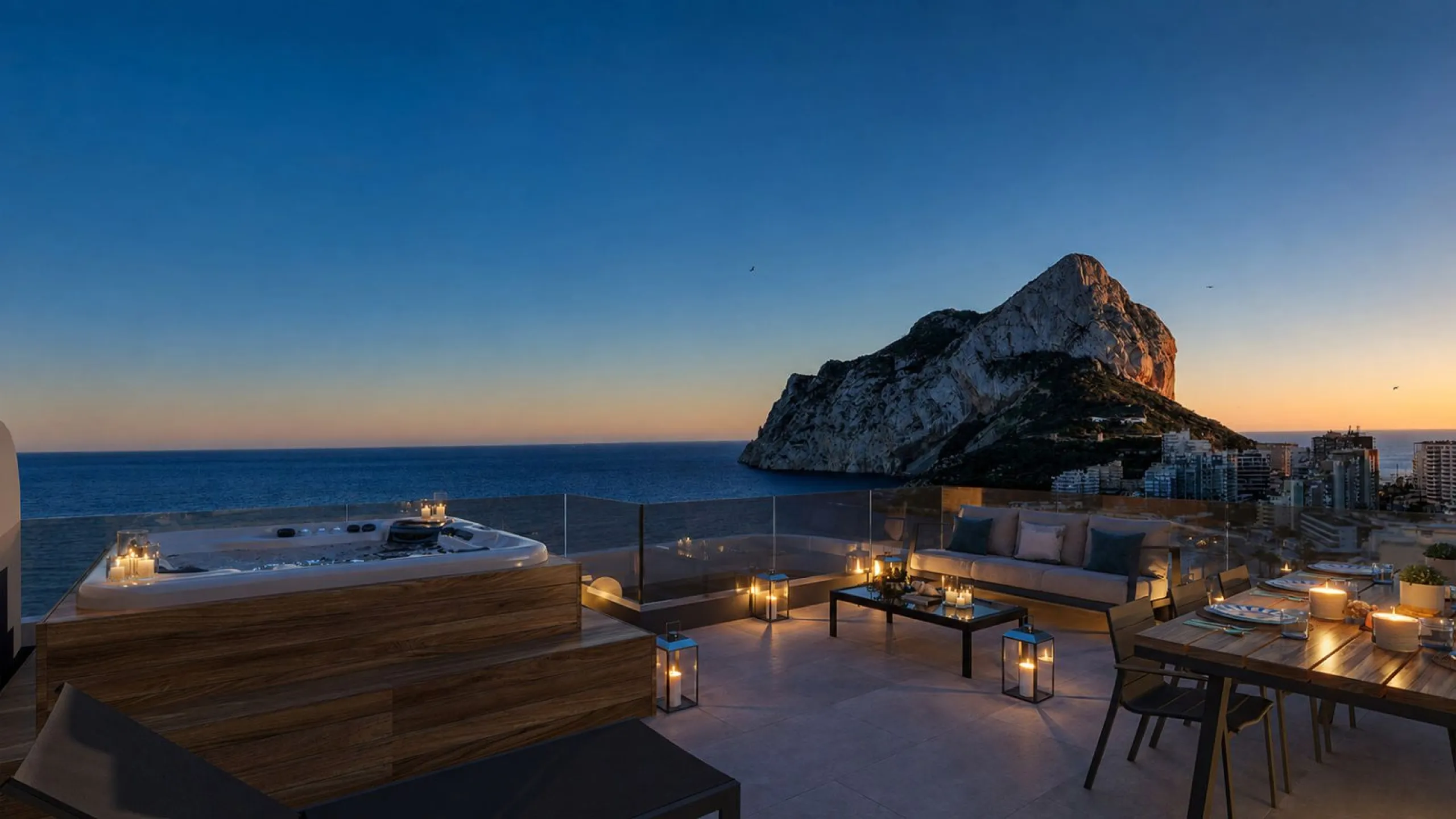 Modern Frontline Beach Apartments with Views of the Peñón de Ifach in Calpe, Alicante