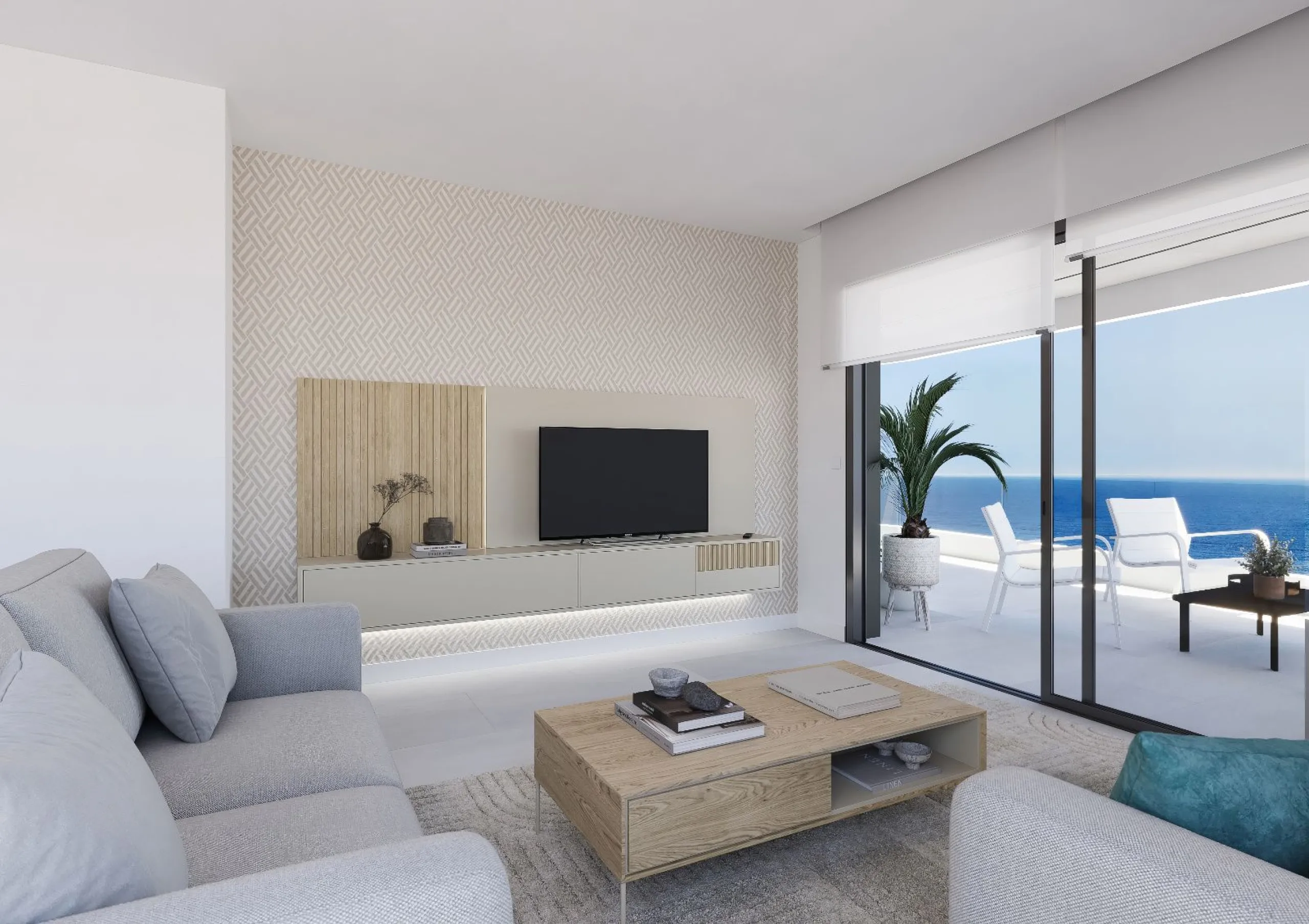 Modern Frontline Beach Apartments with Views of the Peñón de Ifach in Calpe, Alicante