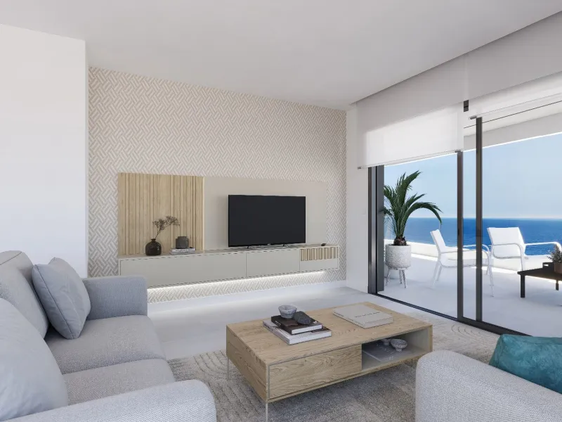 Modern Frontline Beach Apartments with Views of the Peñón de Ifach in Calpe, Alicante