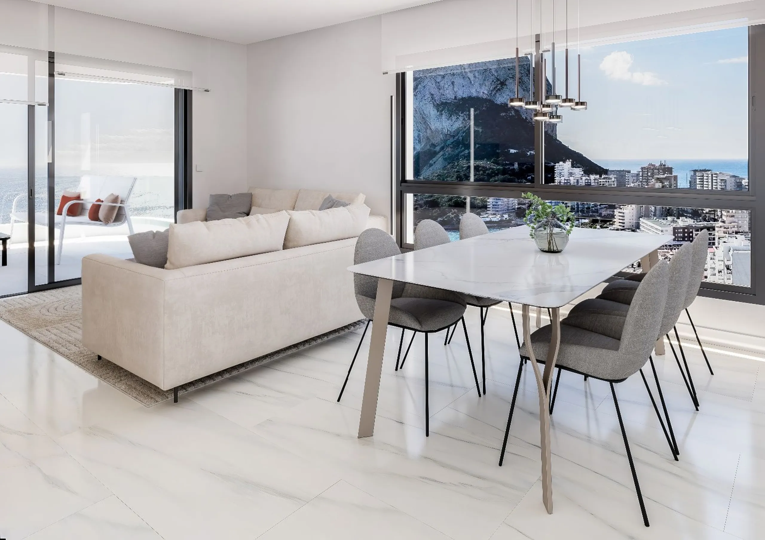 Modern Frontline Beach Apartments with Views of the Peñón de Ifach in Calpe, Alicante
