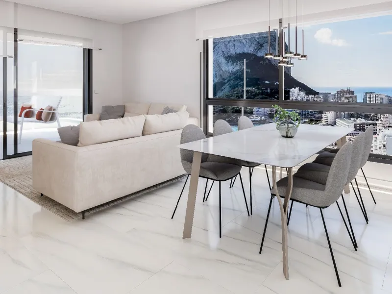 Modern Frontline Beach Apartments with Views of the Peñón de Ifach in Calpe, Alicante