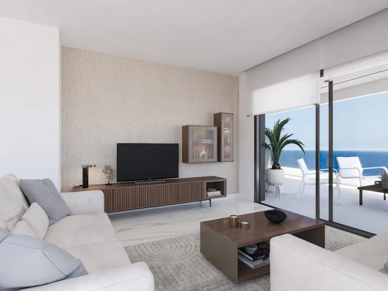 Modern Frontline Beach Apartments with Views of the Peñón de Ifach in Calpe, Alicante