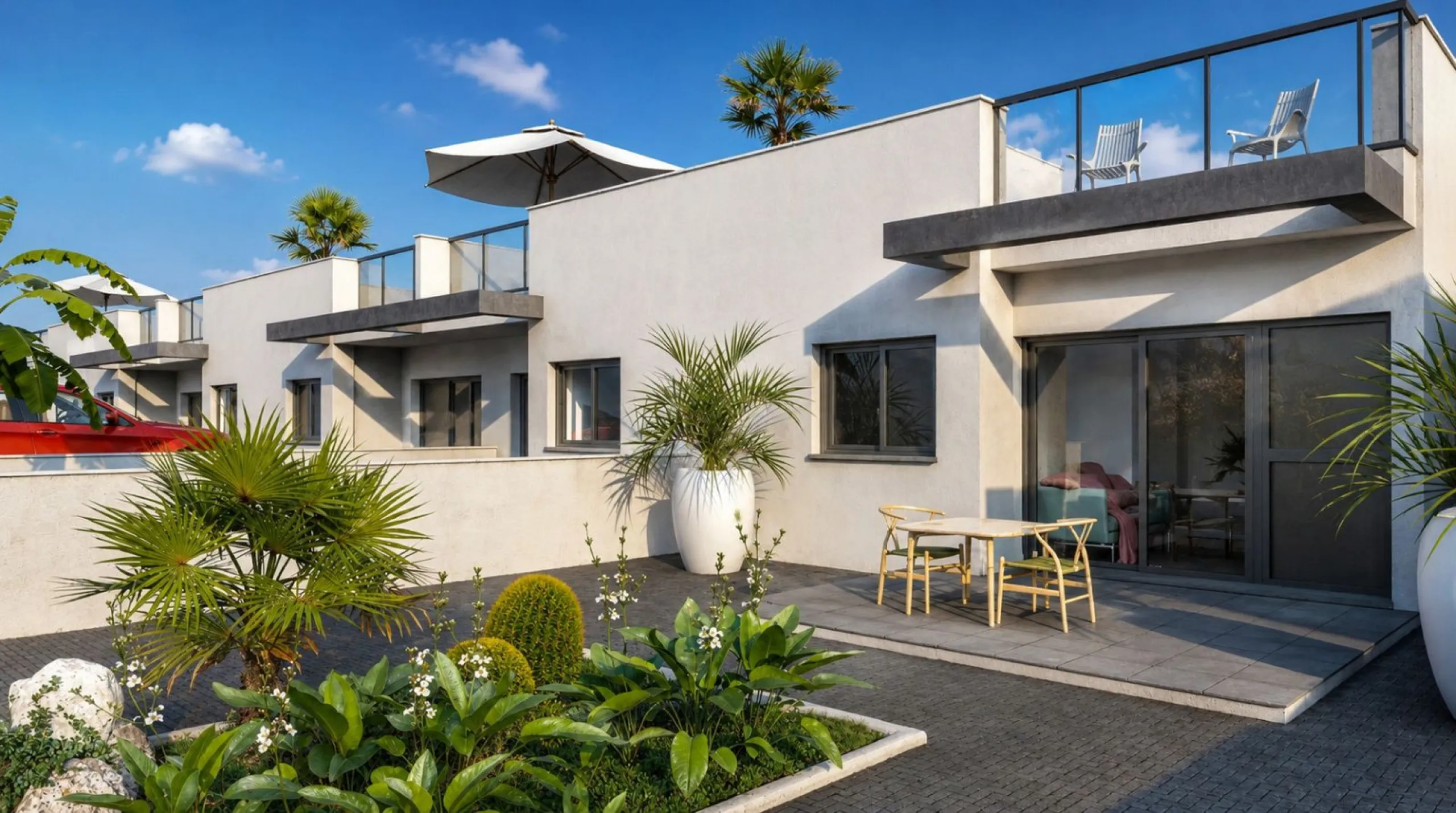 Reihenhaus mit privatem Garten und Dachterrasse in Vergel, Alicante