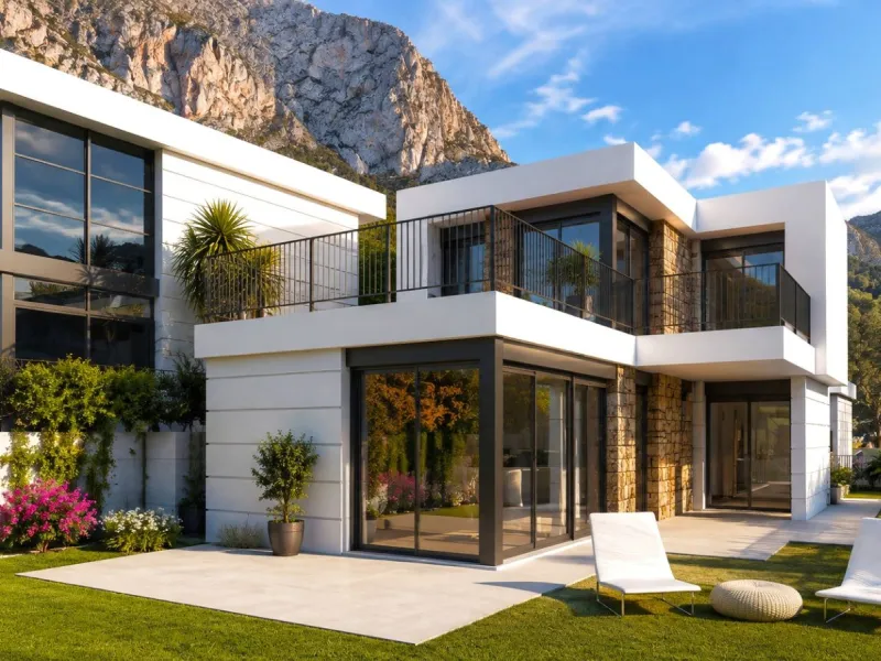 Exclusivo conjunto de villas con vistas panorámicas en Polop, Alicante