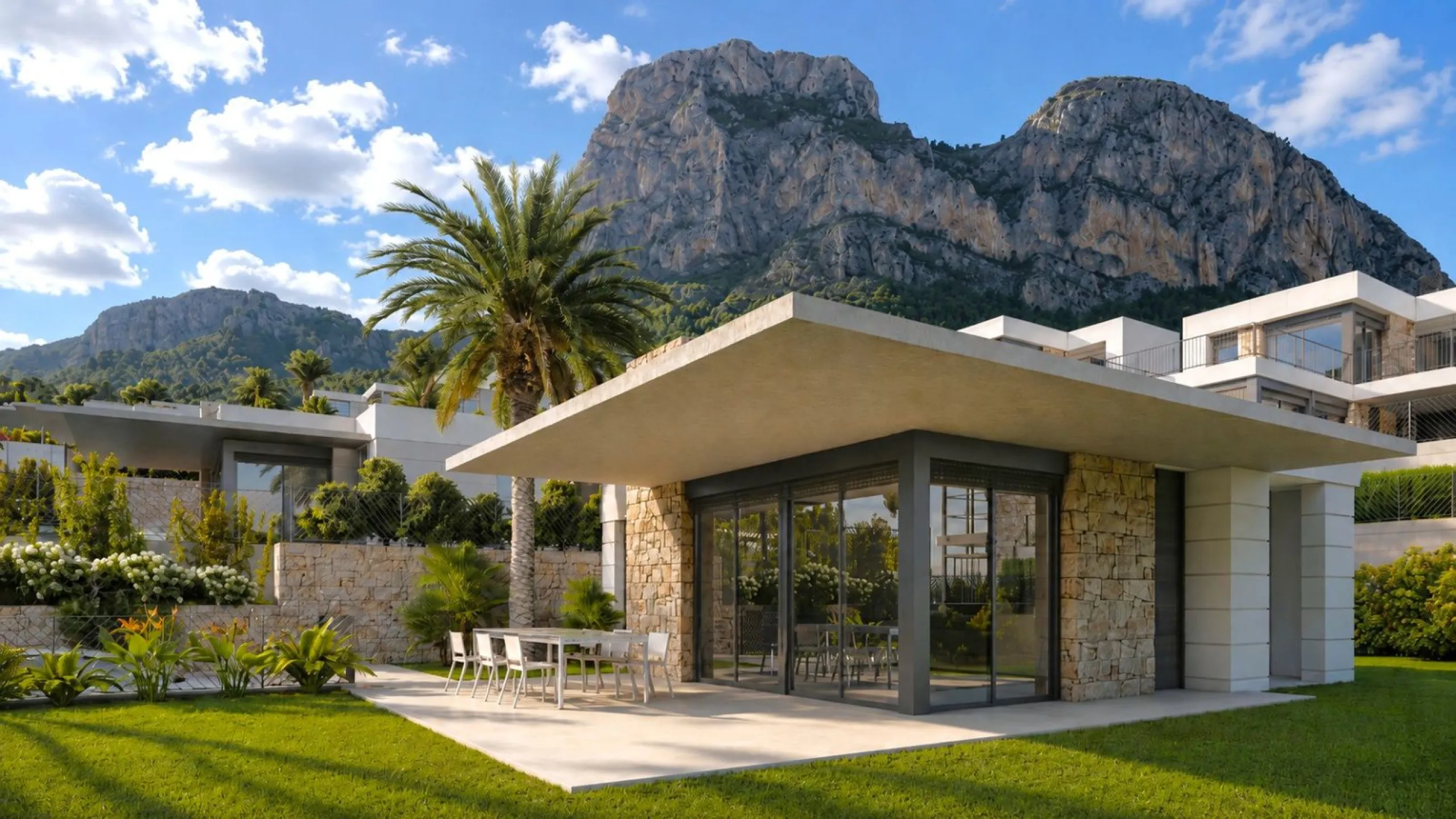 Exclusivo conjunto de villas con vistas panorámicas en Polop, Alicante