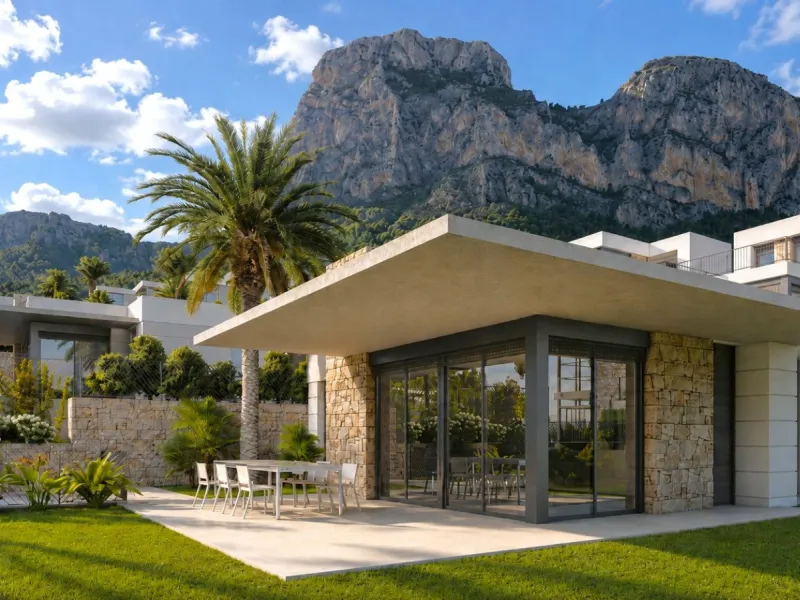 Exclusivo conjunto de villas con vistas panorámicas en Polop, Alicante