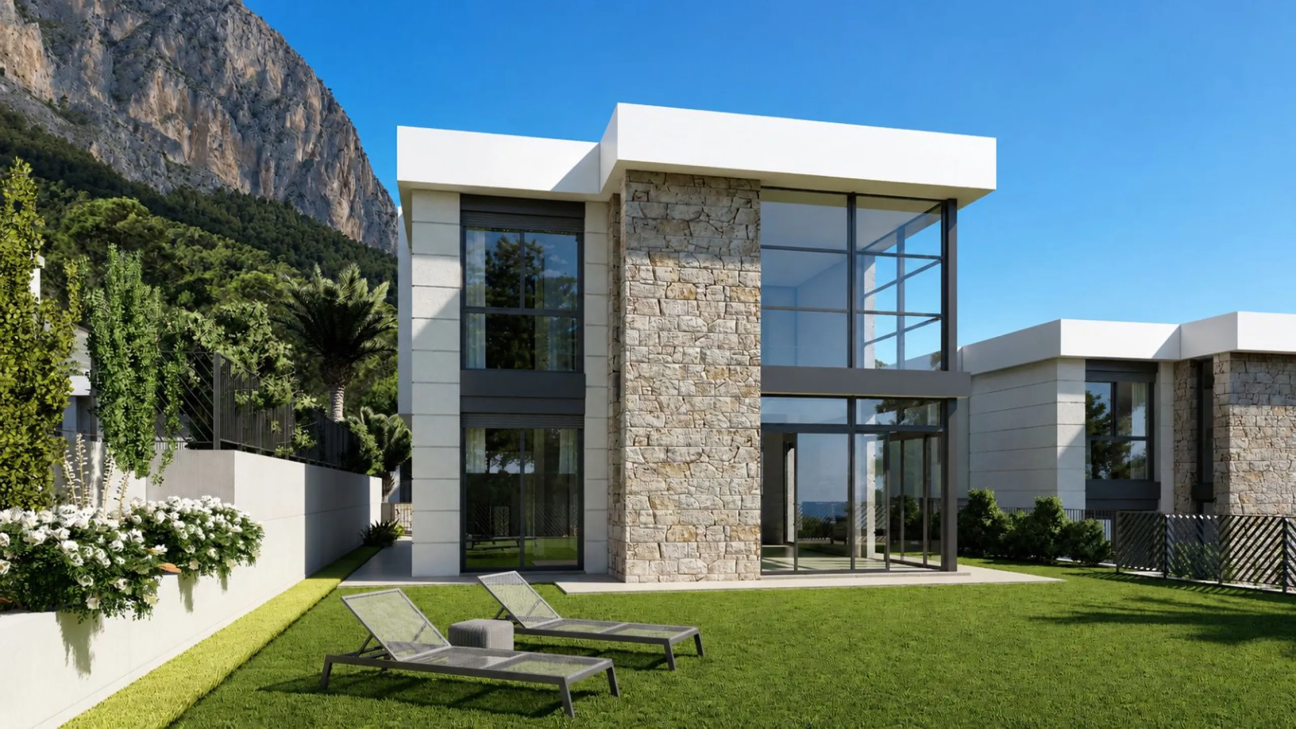 Exclusivo conjunto de villas con vistas panorámicas en Polop, Alicante