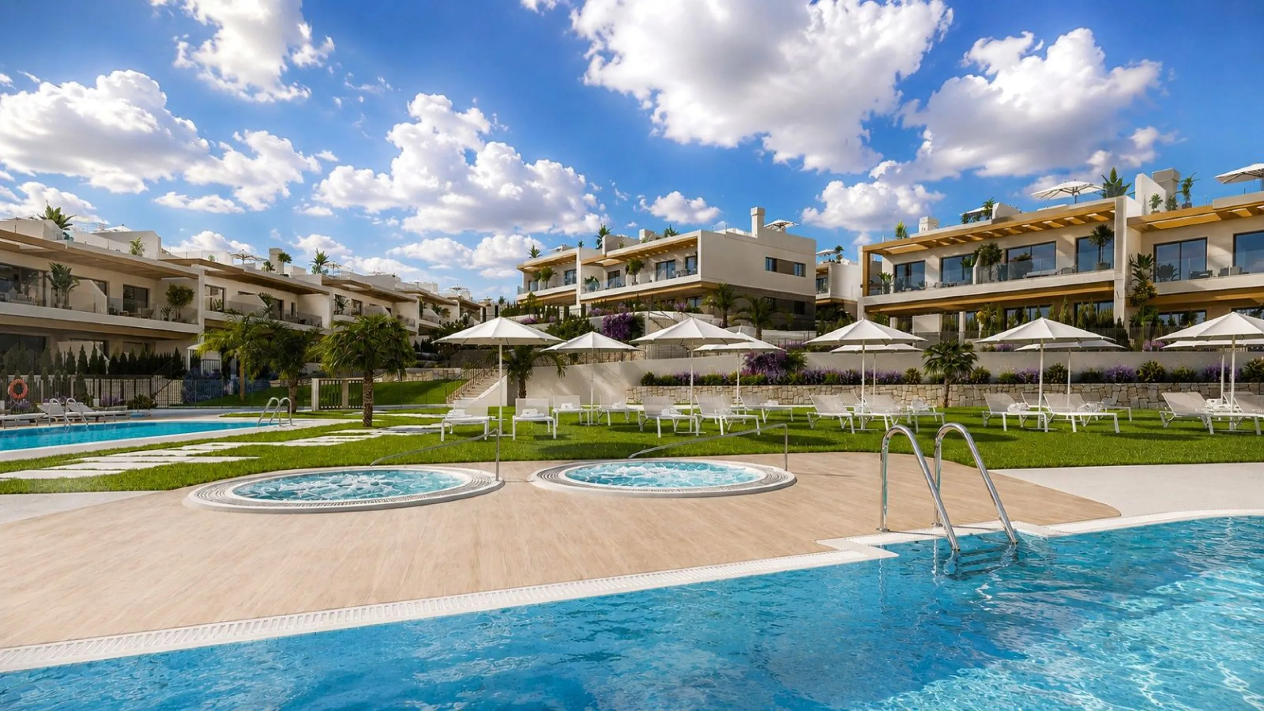 Modernos apartamentos en un entorno tranquilo junto a la Laguna Rosa en Torrevieja, Alicante