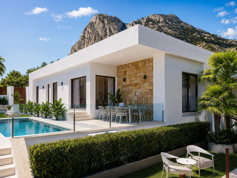 Detached Villas with Private Pools in a Gated Residential Complex - Finestrat, Benidorm, Costa Blanca