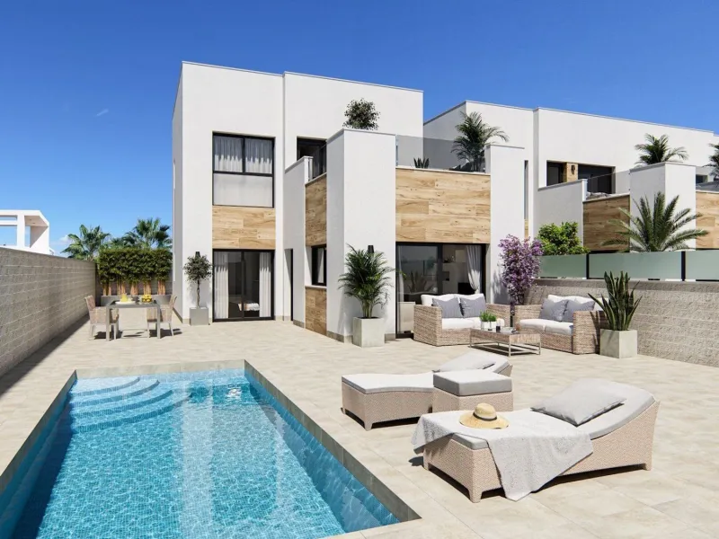 Modern Newly Built Semi-Detached Villas with Private Pool and Solarium in El Oasis, Costa Blanca