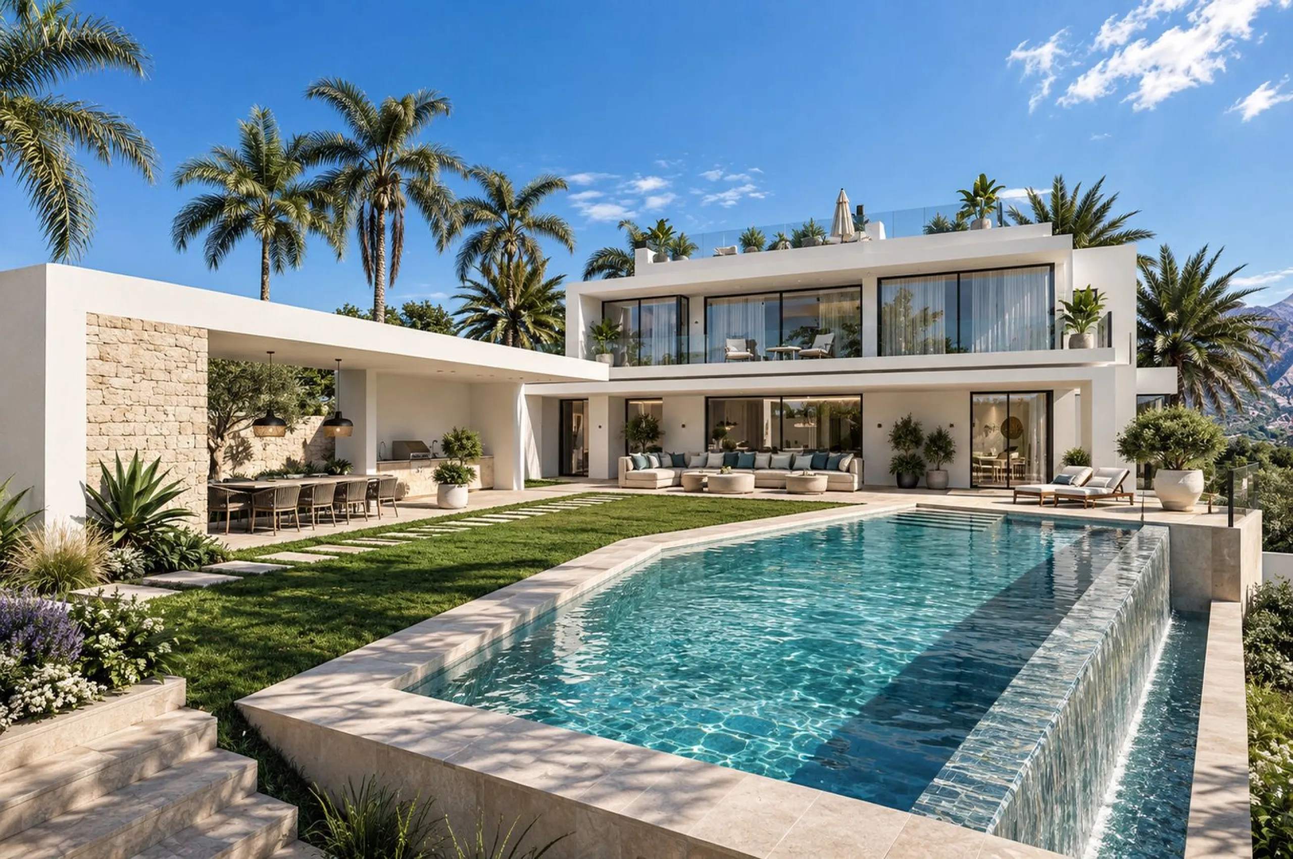 Luxury Villa in a Gated Community with Sea Views in Cascada de Camoján, Marbella