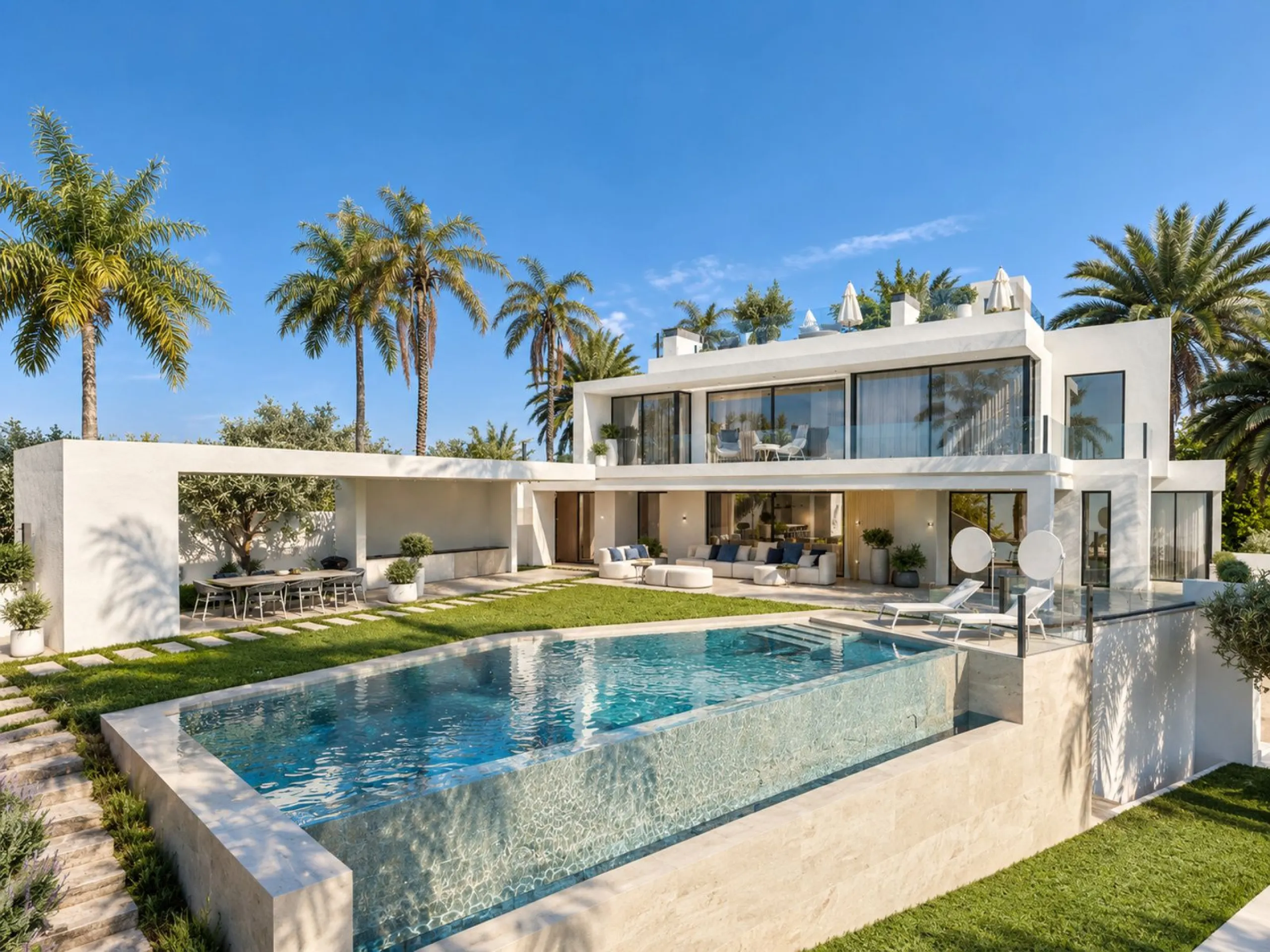 Luxury Villa in a Gated Community with Sea Views in Cascada de Camoján, Marbella