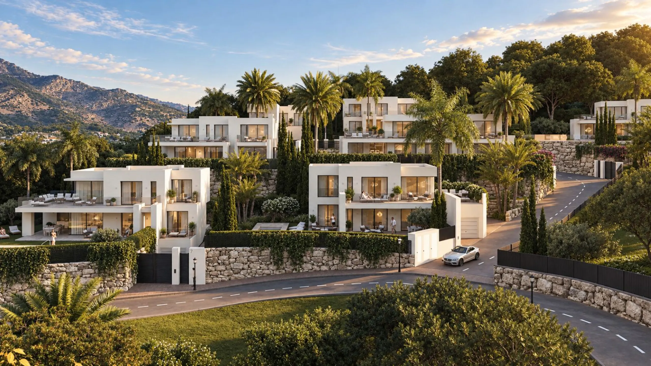 Contemporary Villa with Sea and Mountain Views in an Exclusive Private Development in Mijas, Málaga