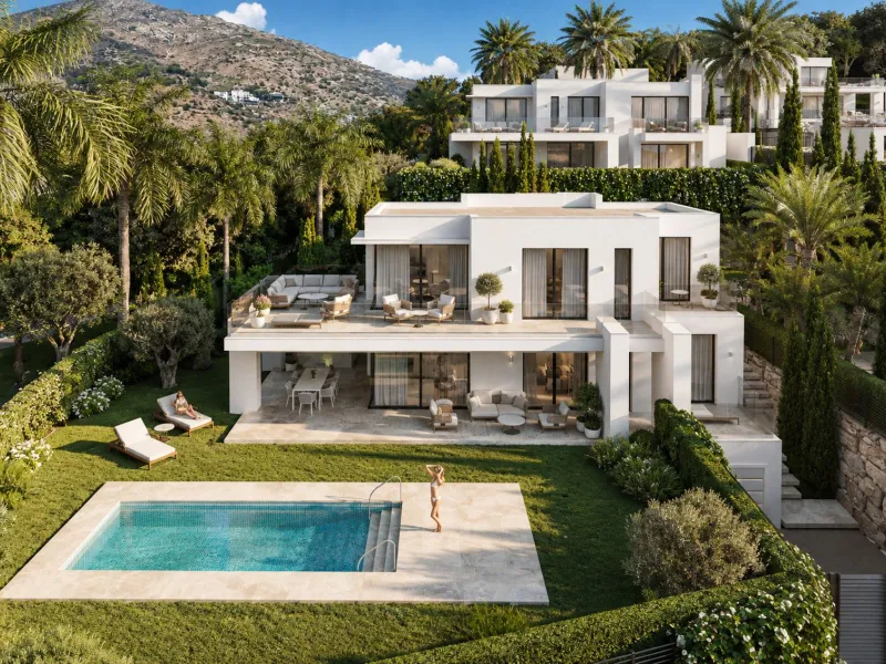 Contemporary Villa with Sea and Mountain Views in an Exclusive Private Development in Mijas, Málaga