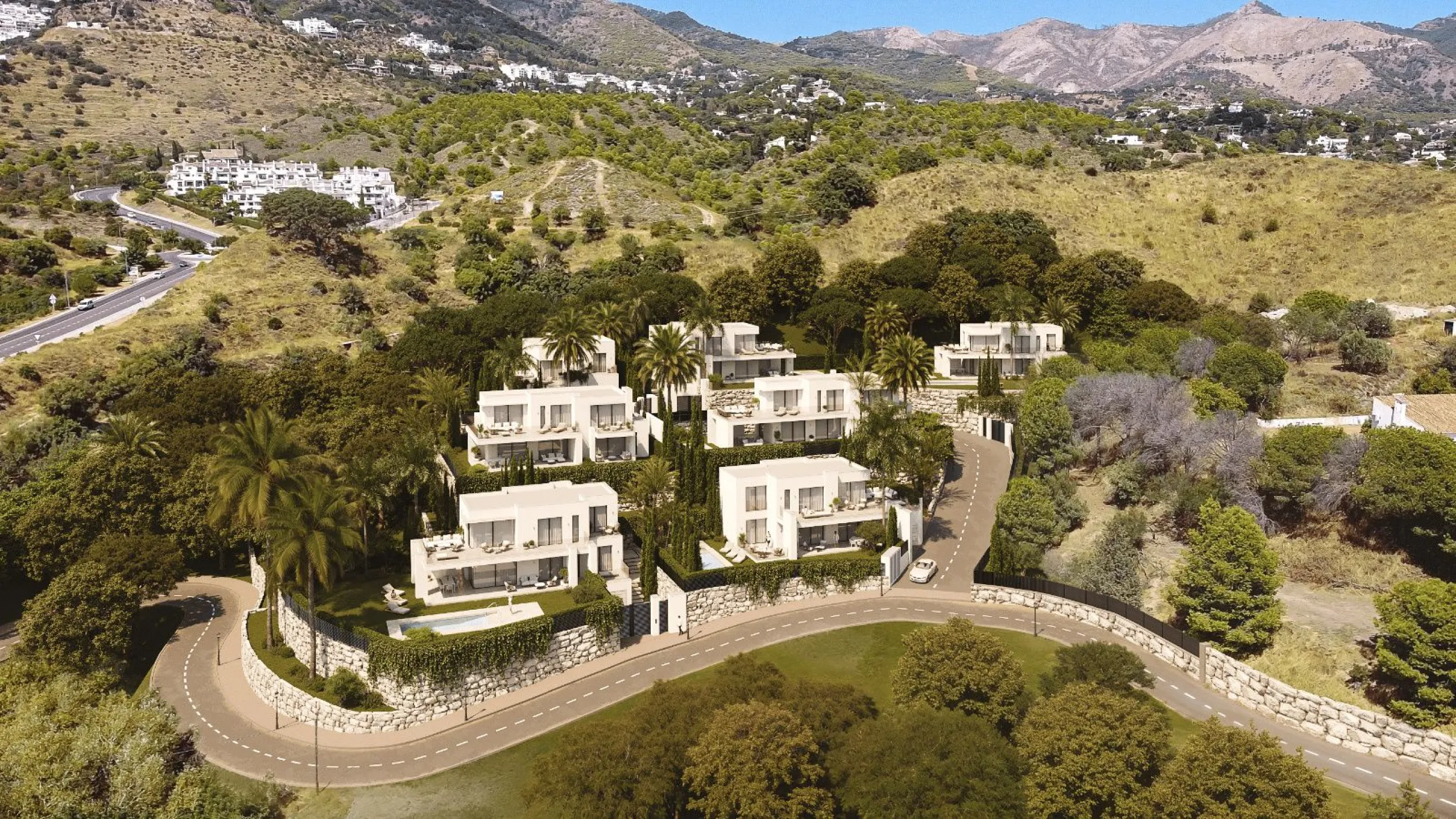 Contemporary Villa with Sea and Mountain Views in an Exclusive Private Development in Mijas, Málaga