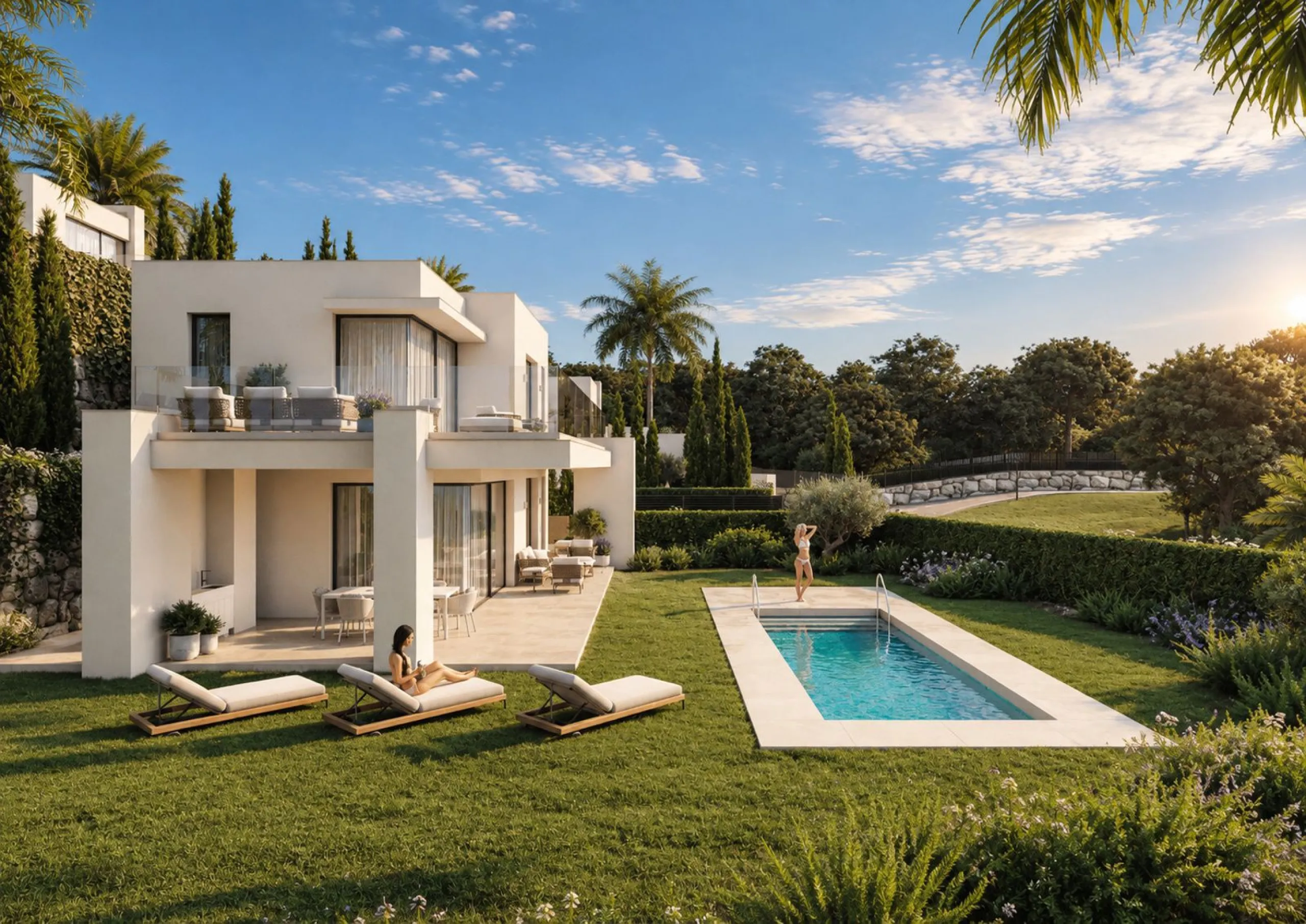 Contemporary Villa with Sea and Mountain Views in an Exclusive Private Development in Mijas, Málaga