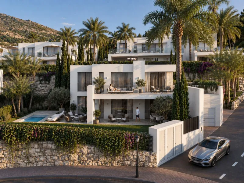 Contemporary Villa with Sea and Mountain Views in an Exclusive Private Development in Mijas, Málaga