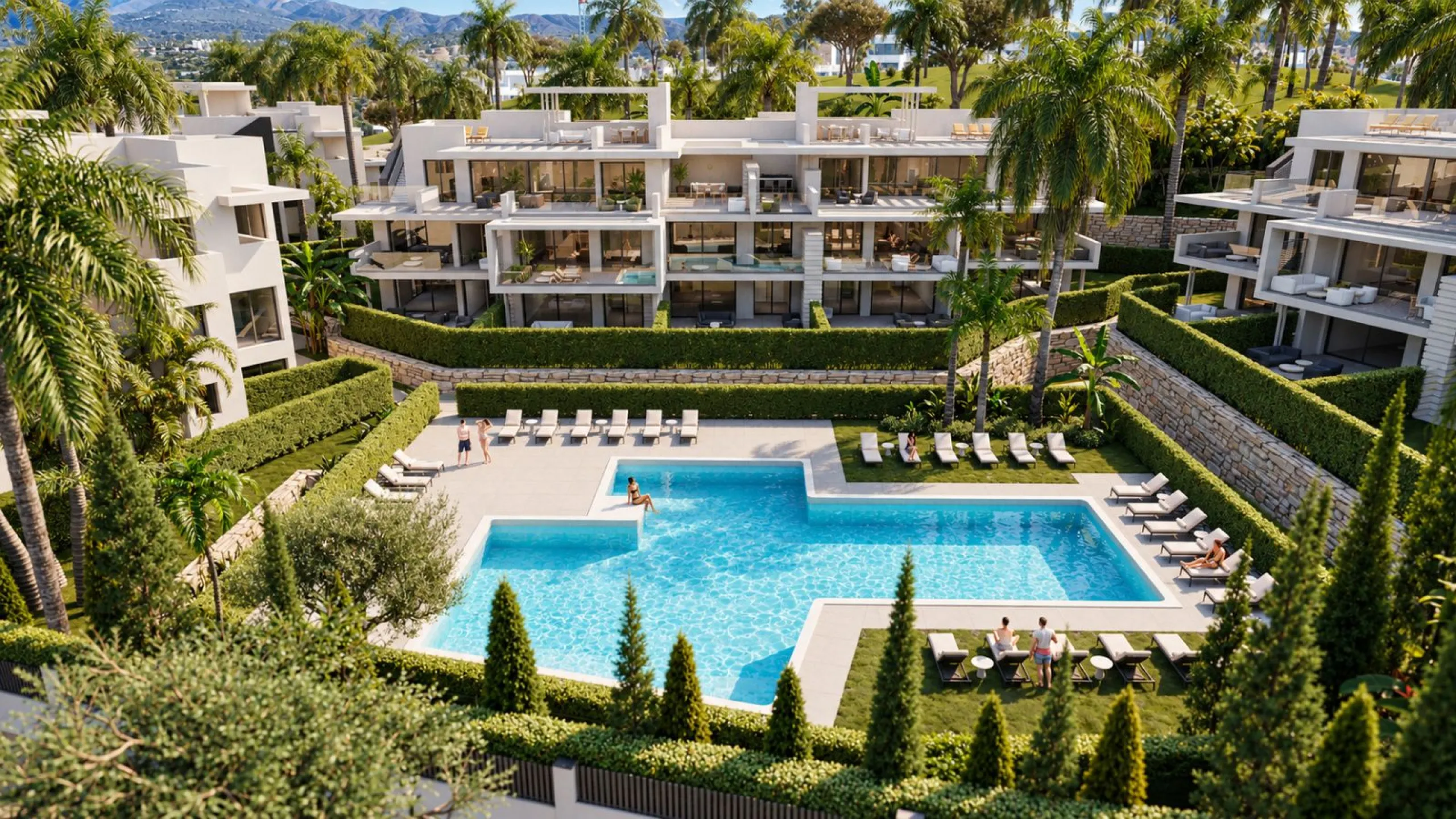 Modern Apartments in a Gated Community Next to the Golf Courses in Estepona, Málaga