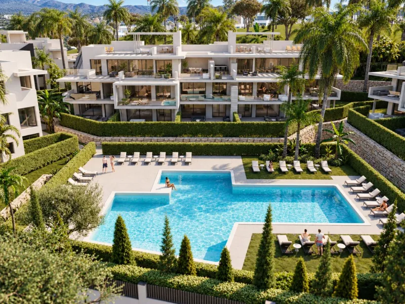 Modern Apartments in a Gated Community Next to the Golf Courses in Estepona, Málaga