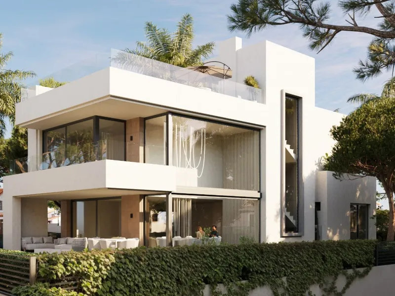 Spectacular Modern Luxury Villa Under Construction With Sea Views and Solarium Near the Beach in Marbella, Málaga