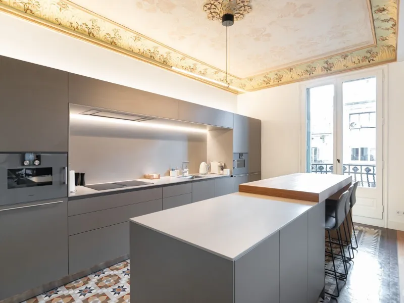 Luxury Modernist Duplex in Casa Burés with Terraces and Exclusive Amenities in Eixample, Barcelona