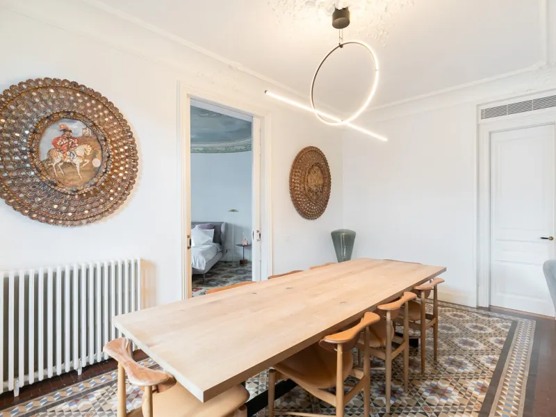 Luxury Modernist Duplex in Casa Burés with Terraces and Exclusive Amenities in Eixample, Barcelona