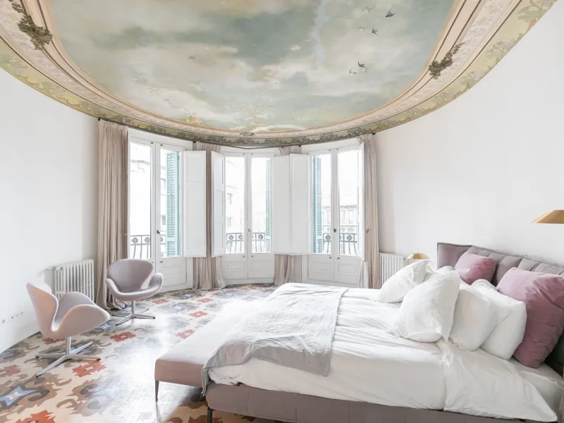 Luxury Modernist Duplex in Casa Burés with Terraces and Exclusive Amenities in Eixample, Barcelona