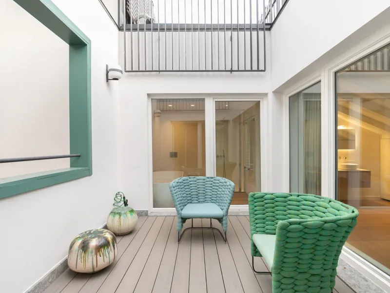 Luxury Modernist Duplex in Casa Burés with Terraces and Exclusive Amenities in Eixample, Barcelona