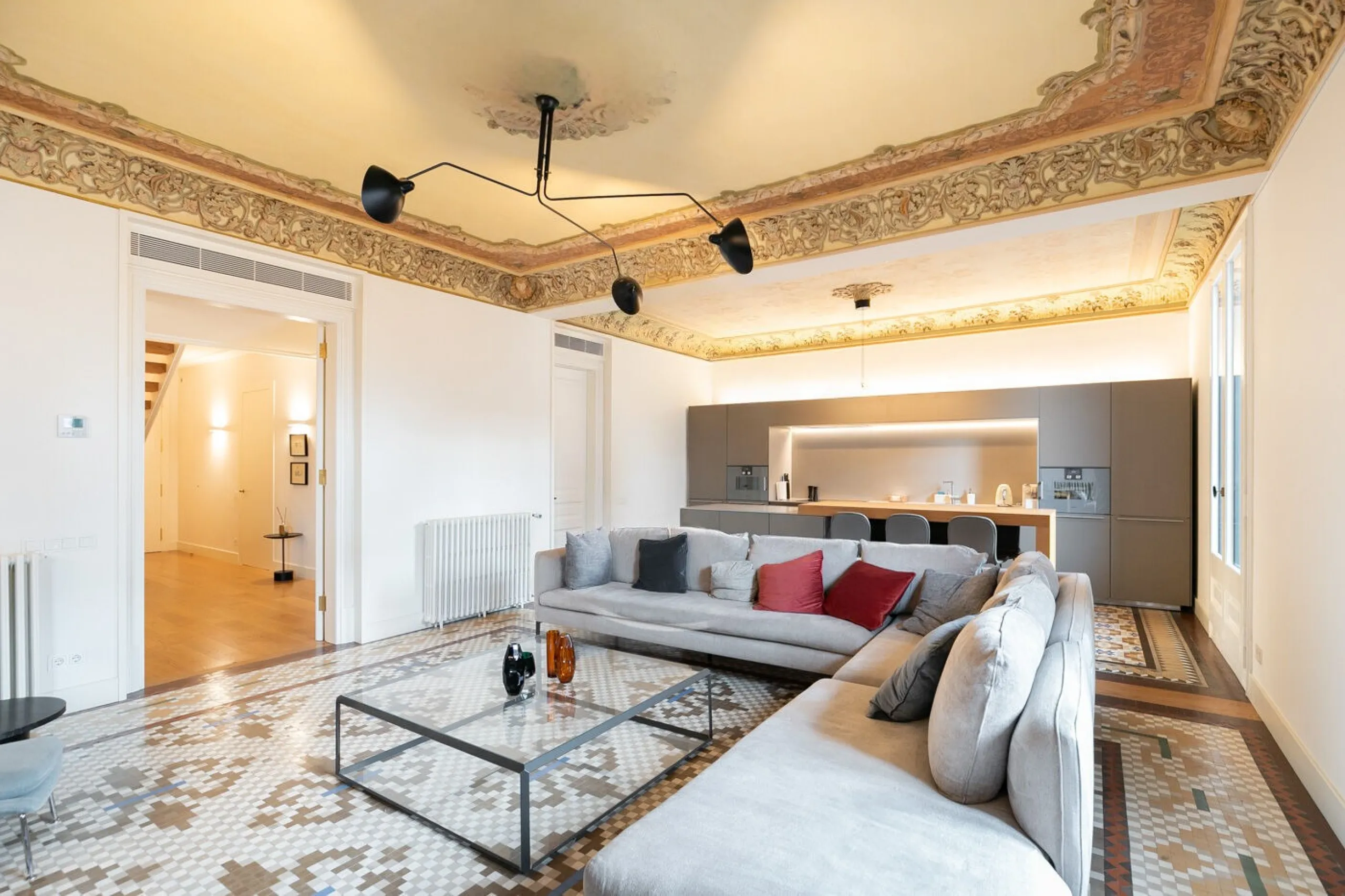 Luxury Modernist Duplex in Casa Burés with Terraces and Exclusive Amenities in Eixample, Barcelona