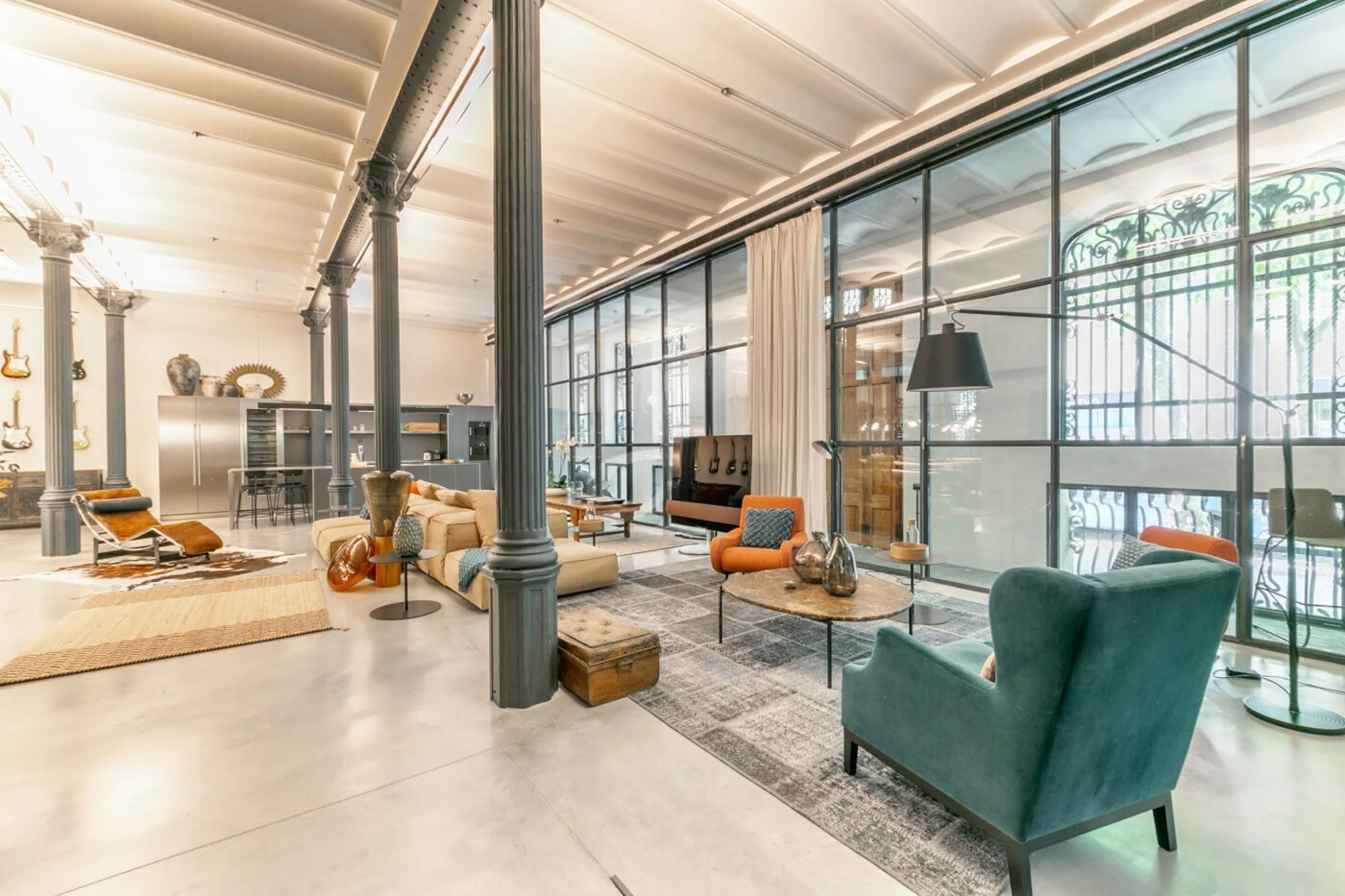 Luxury Designer Loft for Rent in the Historic Casa Burés, Eixample District