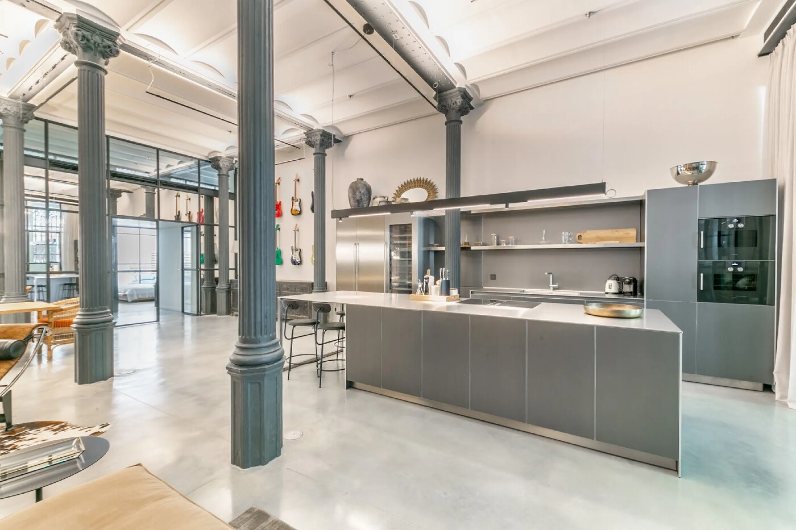Luxury Designer Loft for Rent in the Historic Casa Burés, Eixample District